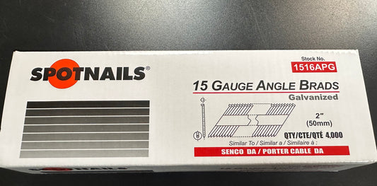 Pro-Drive 2" 15 Gauge DA Style Angled Finish Nails